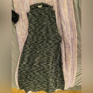 Grey and white high neck summer dress!